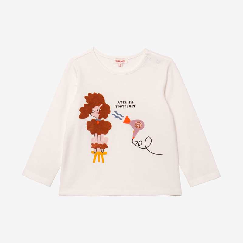 Tee-shirt bio fille chien Catimini