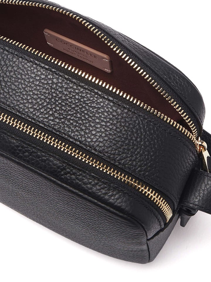 COCCINELLE Leder-Umhängetasche in Schwarz - (B)22 x (H)14 x (T)9 cm günstig kaufen onesize