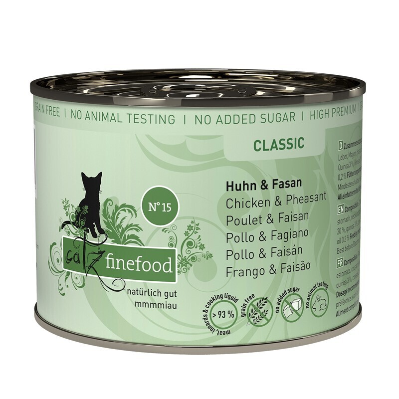 Catz finefood Nassfutter Catz finefood 6x200g No. 15 Huhn & Fasan