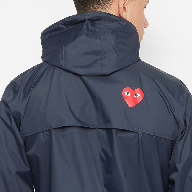 Comme des Garcons Play K-Way Hoodie Full Zip navy
