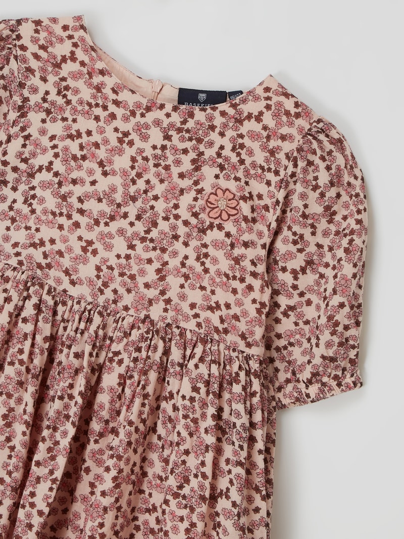 Kleid mit floralem Muster in rosé