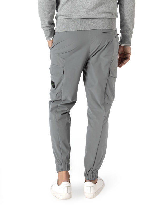 BOSS Green, Cargohose, Mikrofaser, grau