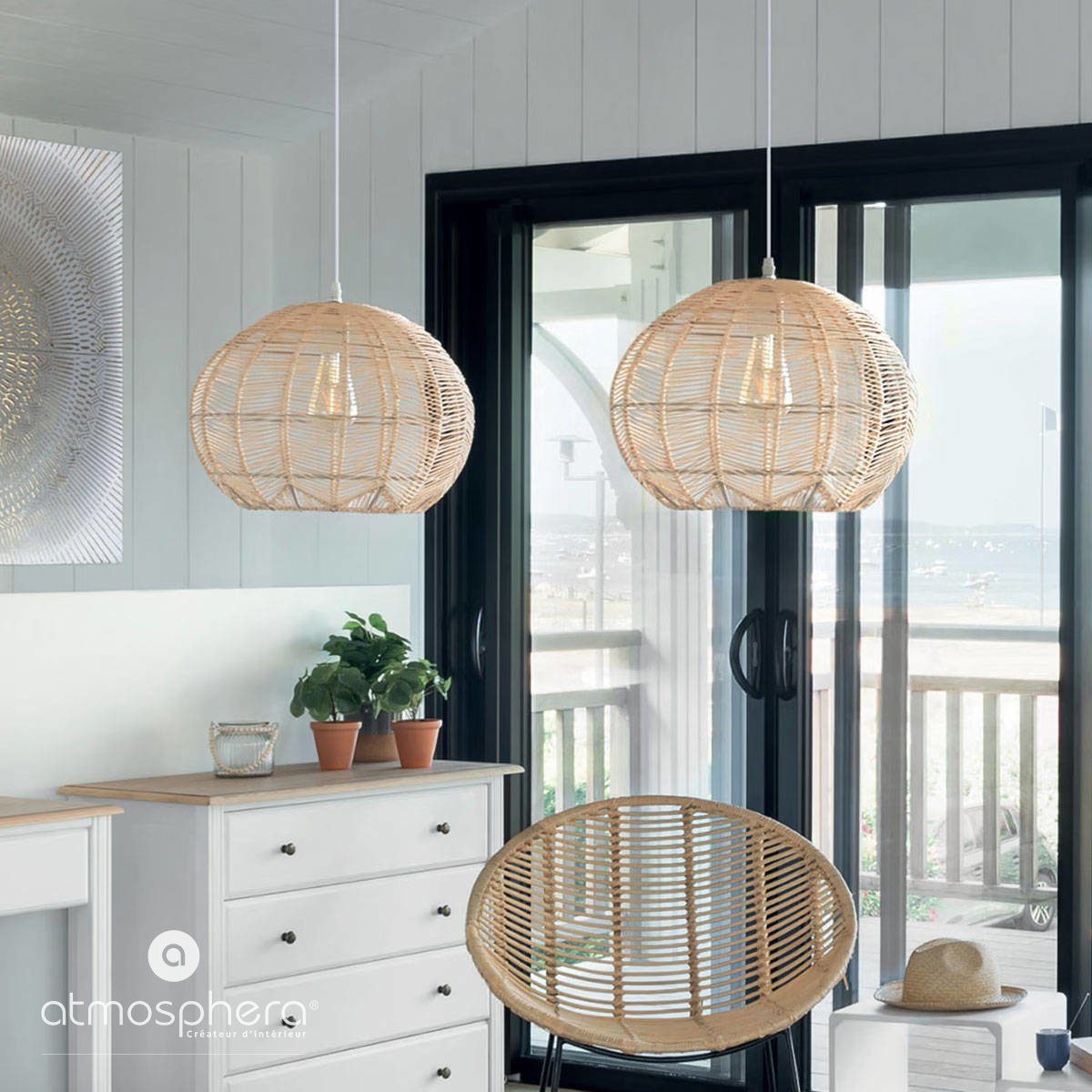 Atmosphera Créateur d'intérieur Pendelleuchte, Leuchte mit Dekofunktion, ohne Leuchtmittel