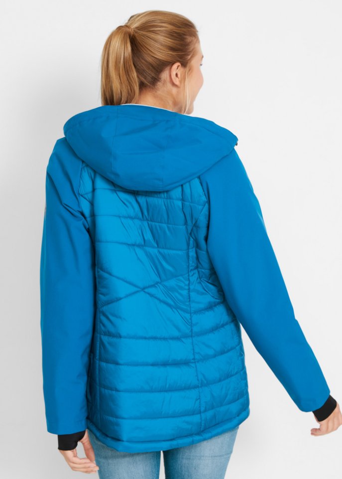 Funktions-Jacke in Hybrid-Optik