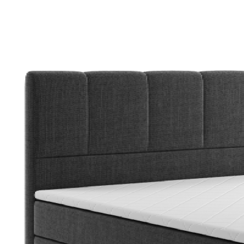 Möbel Punkt Boxspringbett LONDON mit Bettkasten 180 x 200 cm Webstoff Schwarz Bett Bettkasten Taschenfederkern Hotelbett