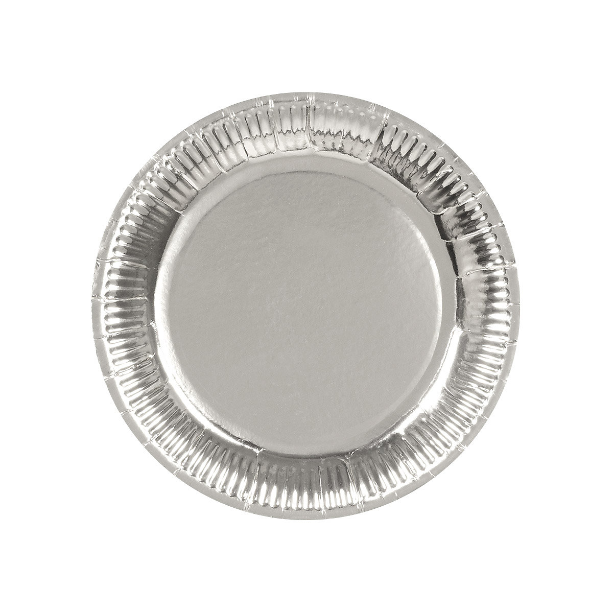 Papp-Partyteller Ø 23 cm Silber, 6 Stück