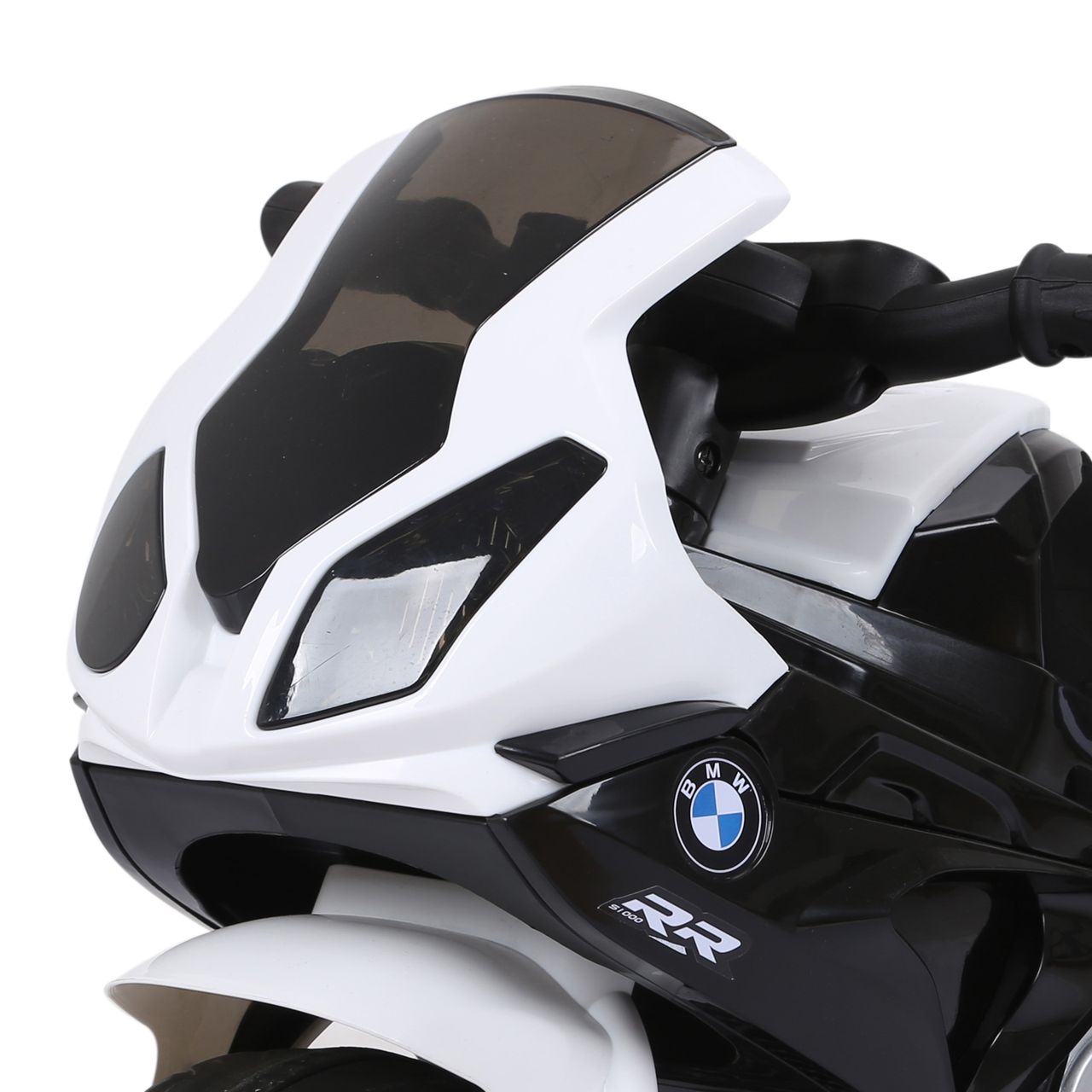 HOMCOM Elektro Kindermotorrad Kinderfahrzeug Lizensiert von BMW S1000RR Elektro-Dreirad mit Akku Stahl Schwarz 66 x 37 x 44 cm