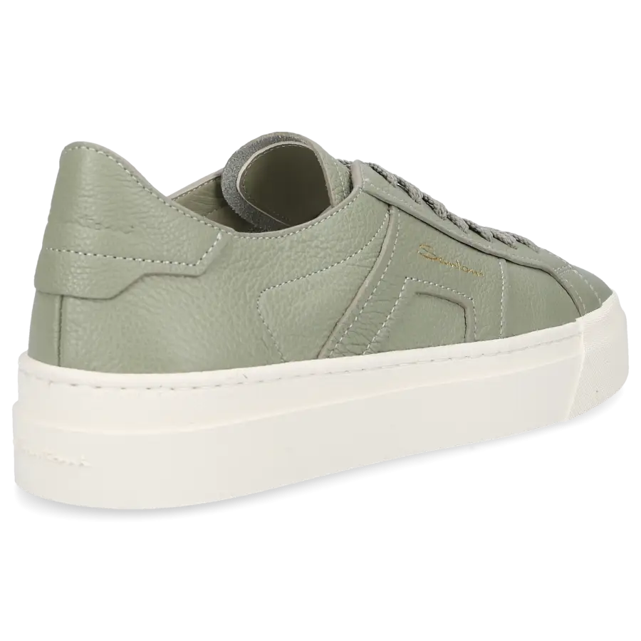 Santoni - Sneaker low DOUBLE BUCKLE Kalbsleder - grün