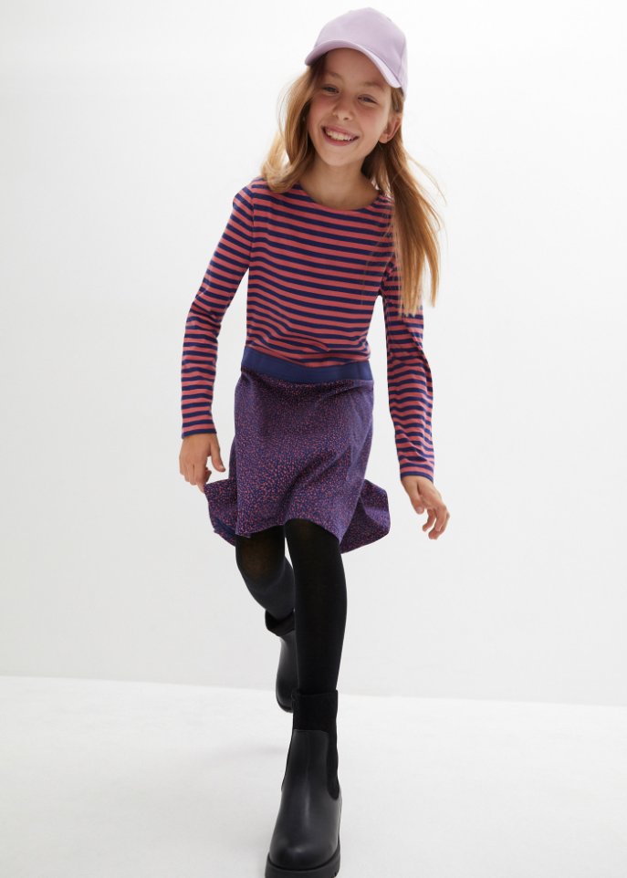 Mädchen Langarm-Jerseykleid