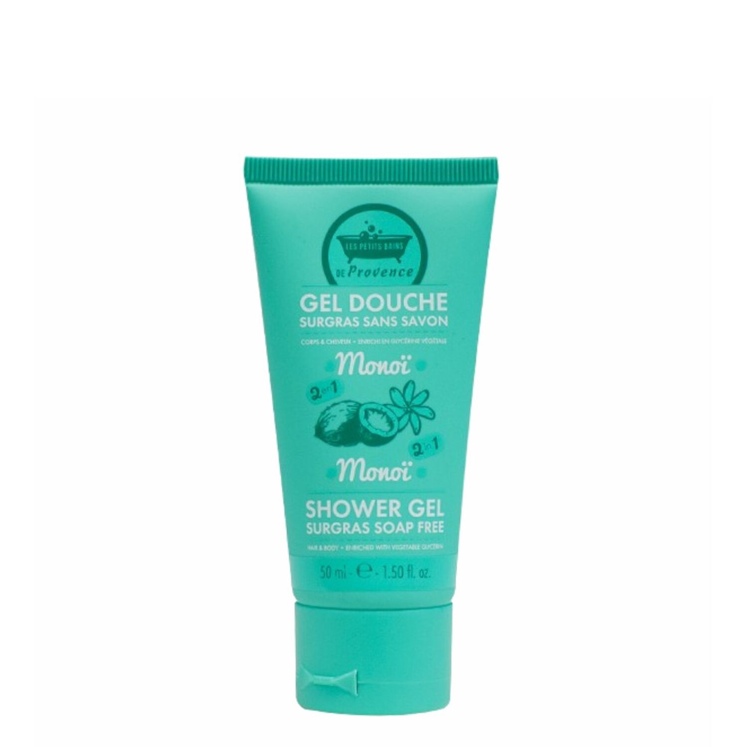 Les Petits Bains de Provence Gel Douche Surgras sans Savon 2en1 au Monoï