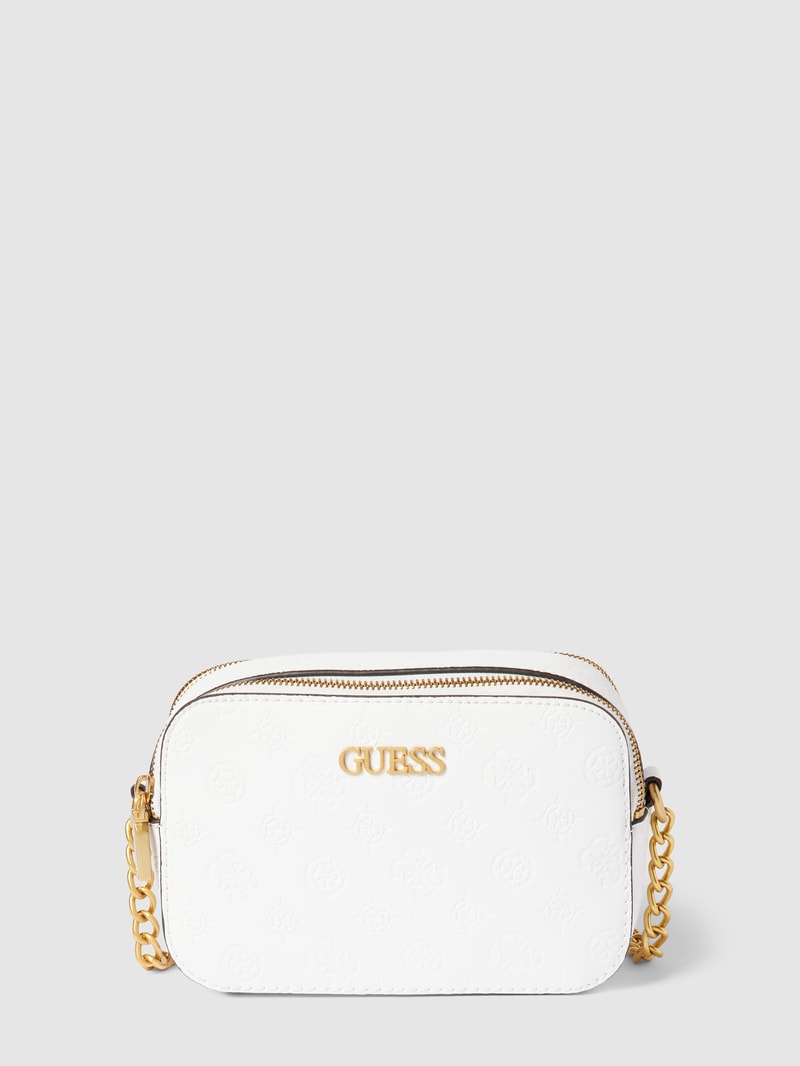 Crossbody Bag mit Metallic-Details Modell 'GEVA' in weiß