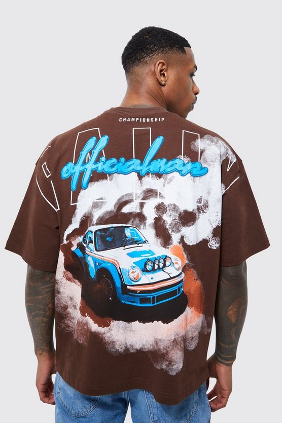 Kastiges Oversize T-Shirt mit Print