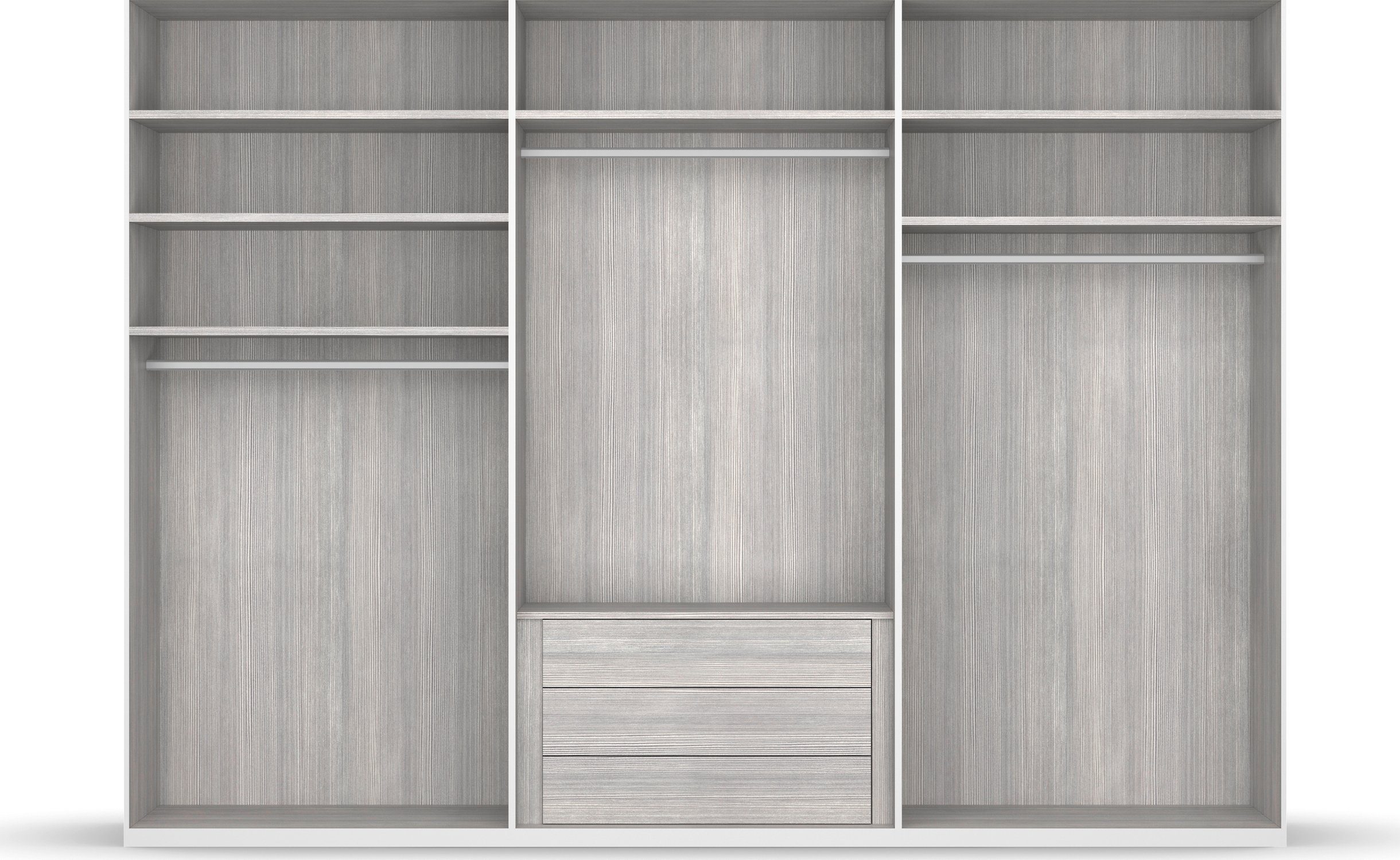 rauch Schlafzimmer-Set Valetta, Schrank, Bett, 2 Nachttische und 2 Paneele, optional mit Beleuchtung