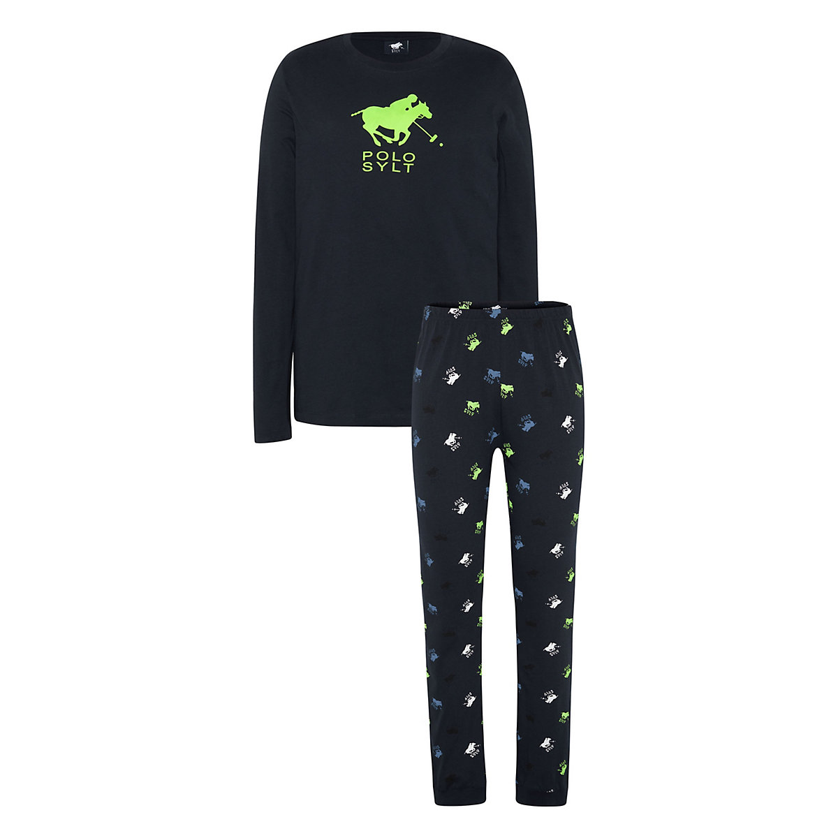 Pyjama im Set und Label-Look Schlafanzüge für Jungen