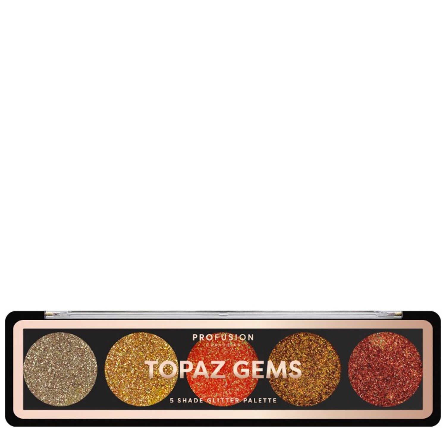 Profusion Cosmetics Palette Paillettes Topaz Ombres à Paupières 5 Couleurs