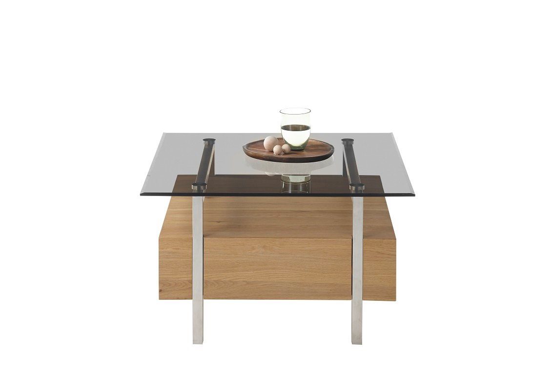 MCA furniture Couchtisch Couchtisch Hatfield mit Glasplatte, 80/110, Eiche / grau, verschied (no-Set)