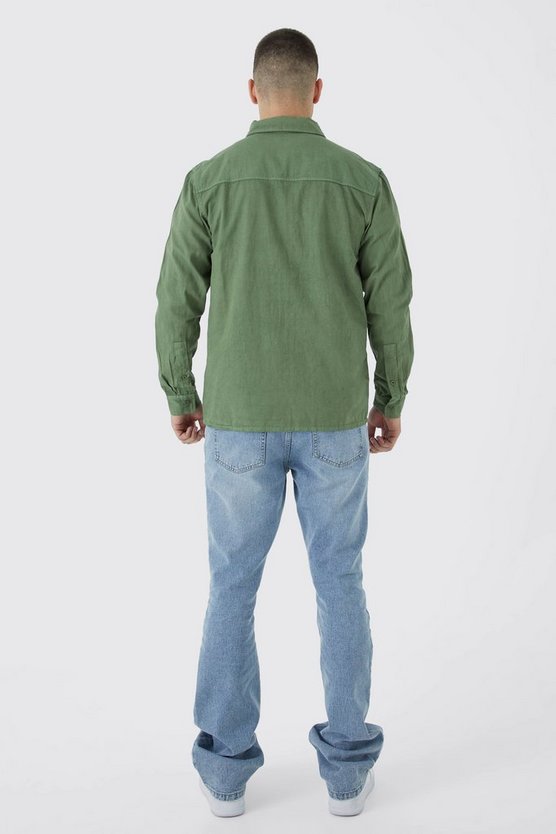 Tall Oversize Overshirt mit Reißverschluss und Tasche