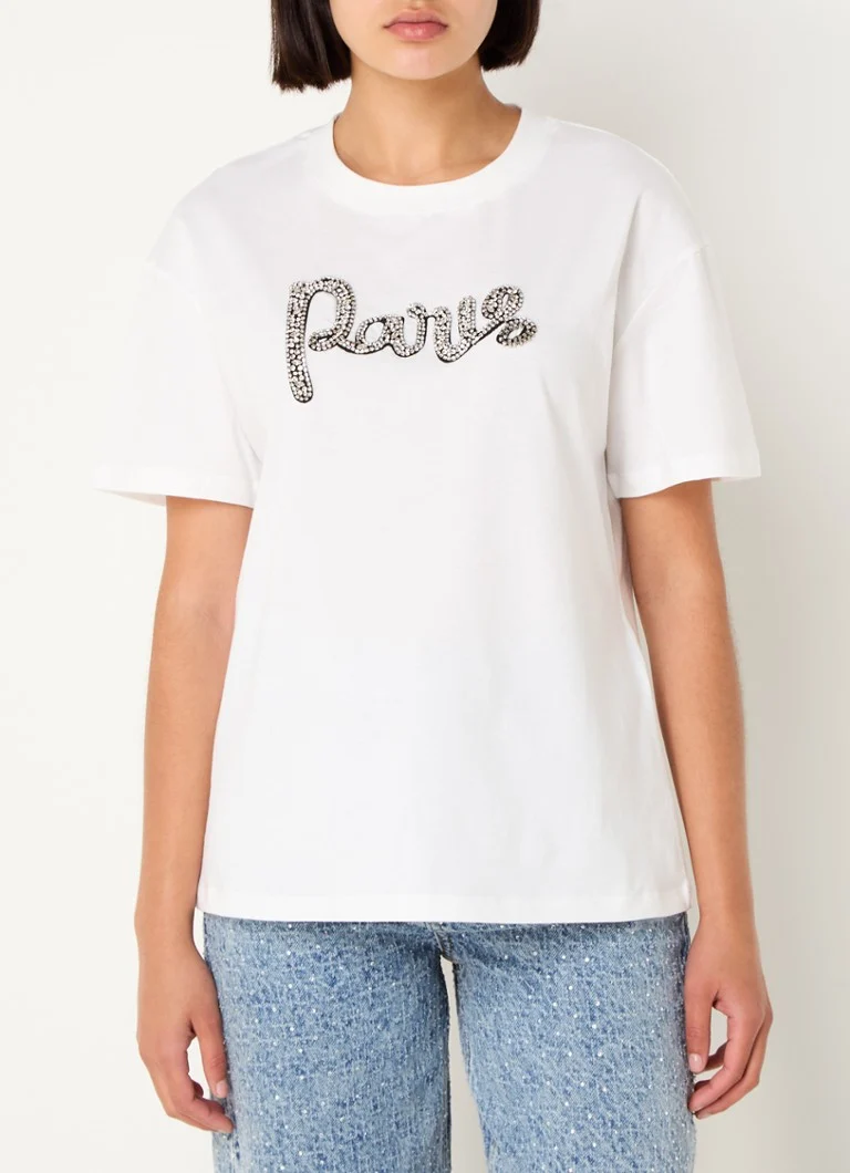 Maje T-shirt with rhinestones