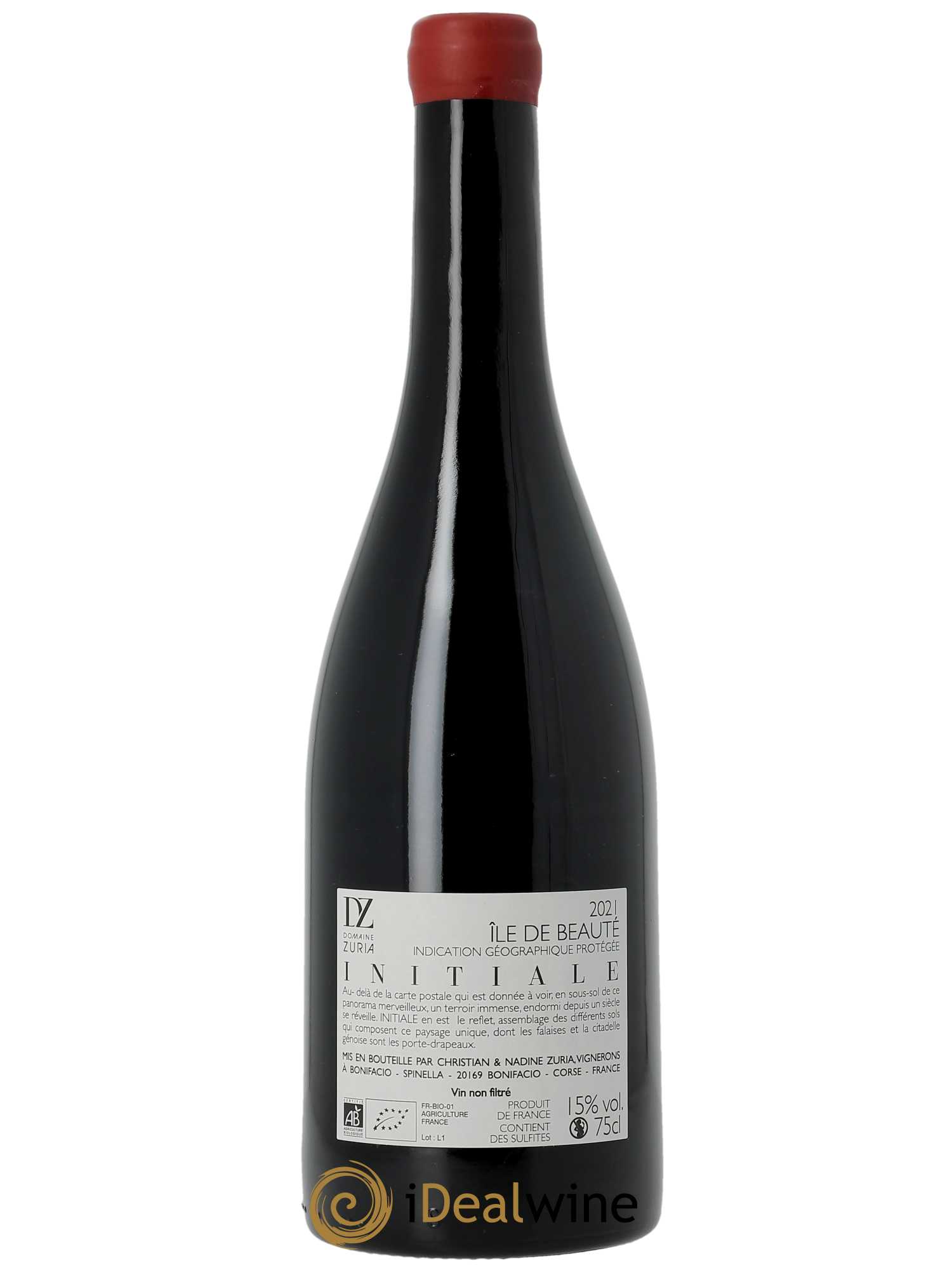 IGP Ile de Beauté Initiale Zuria  2021 - Lot de 1 Bouteille
