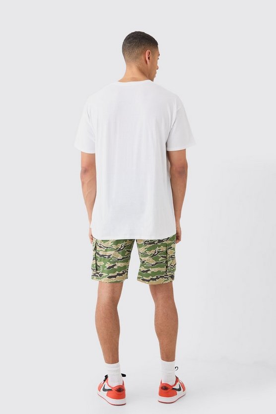 Lockere Camouflage Cargo-Shorts