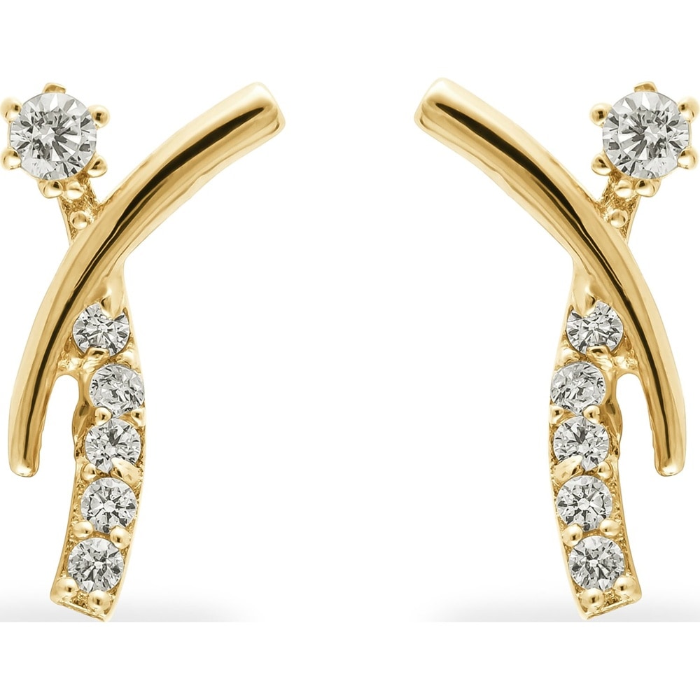 FAVS Boucles d'oreilles à fermoir à poussette 585 Or jaune Boucles d'oreilles
