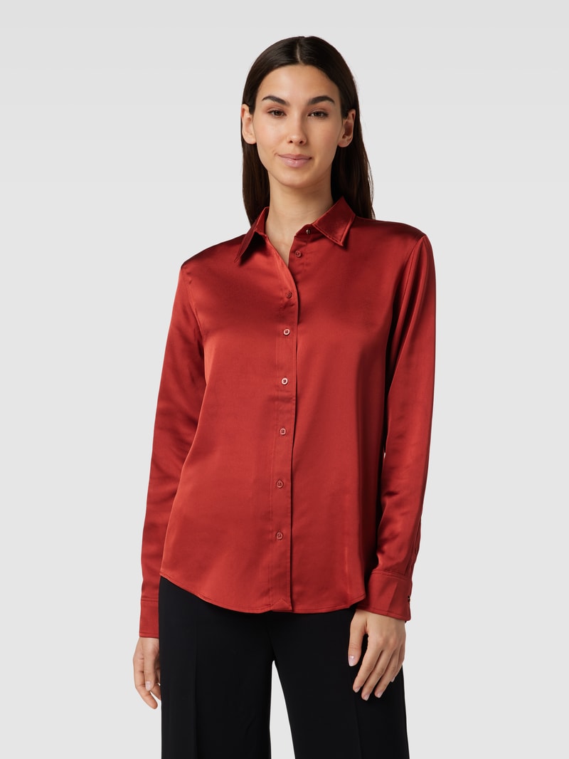 Bluse mit Hemdblusenkragen Modell 'JAMELKO' in rot