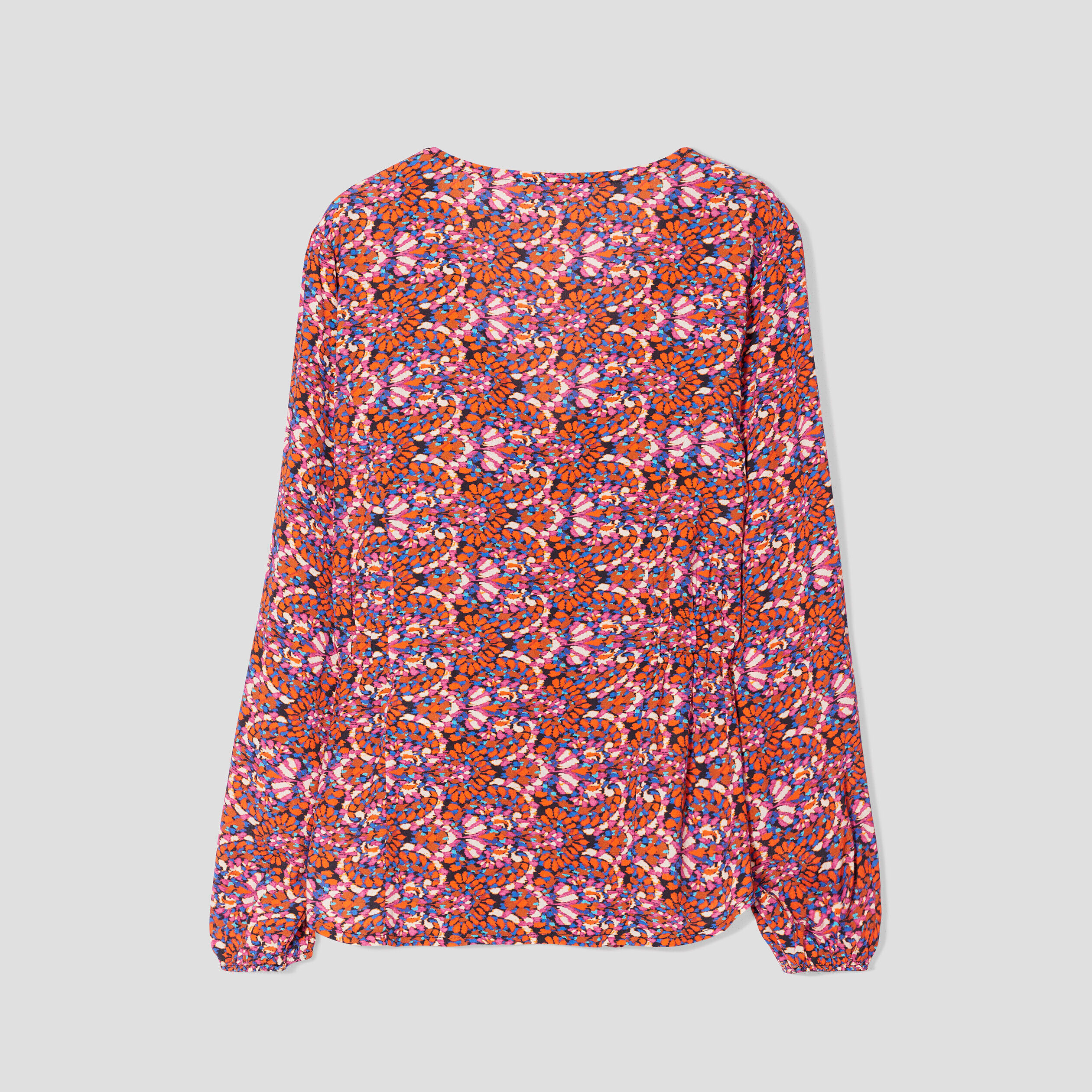 Blouse manches longues cintrée orange femme | Cache Cache