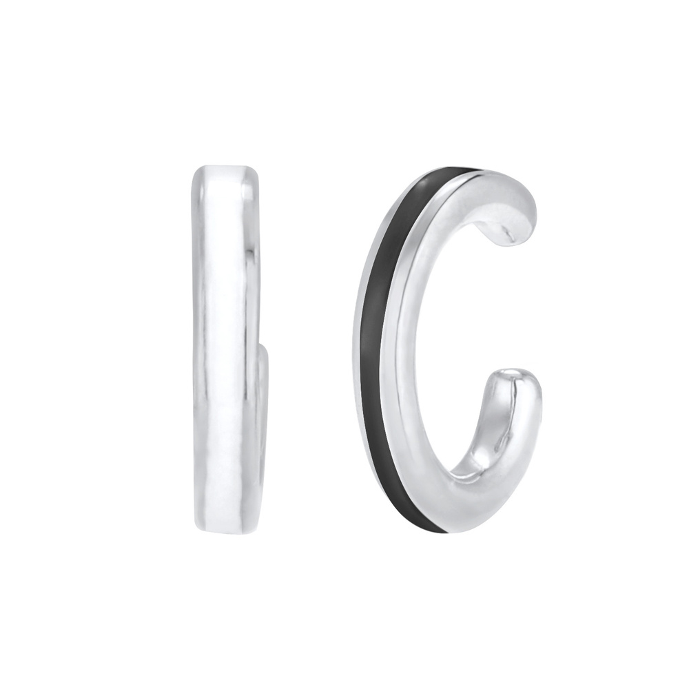 Elli Elli Boucles d'Oreilles Ensemble de boucles d'oreilles pour femmes - Noir minimal Boucles d'oreilles