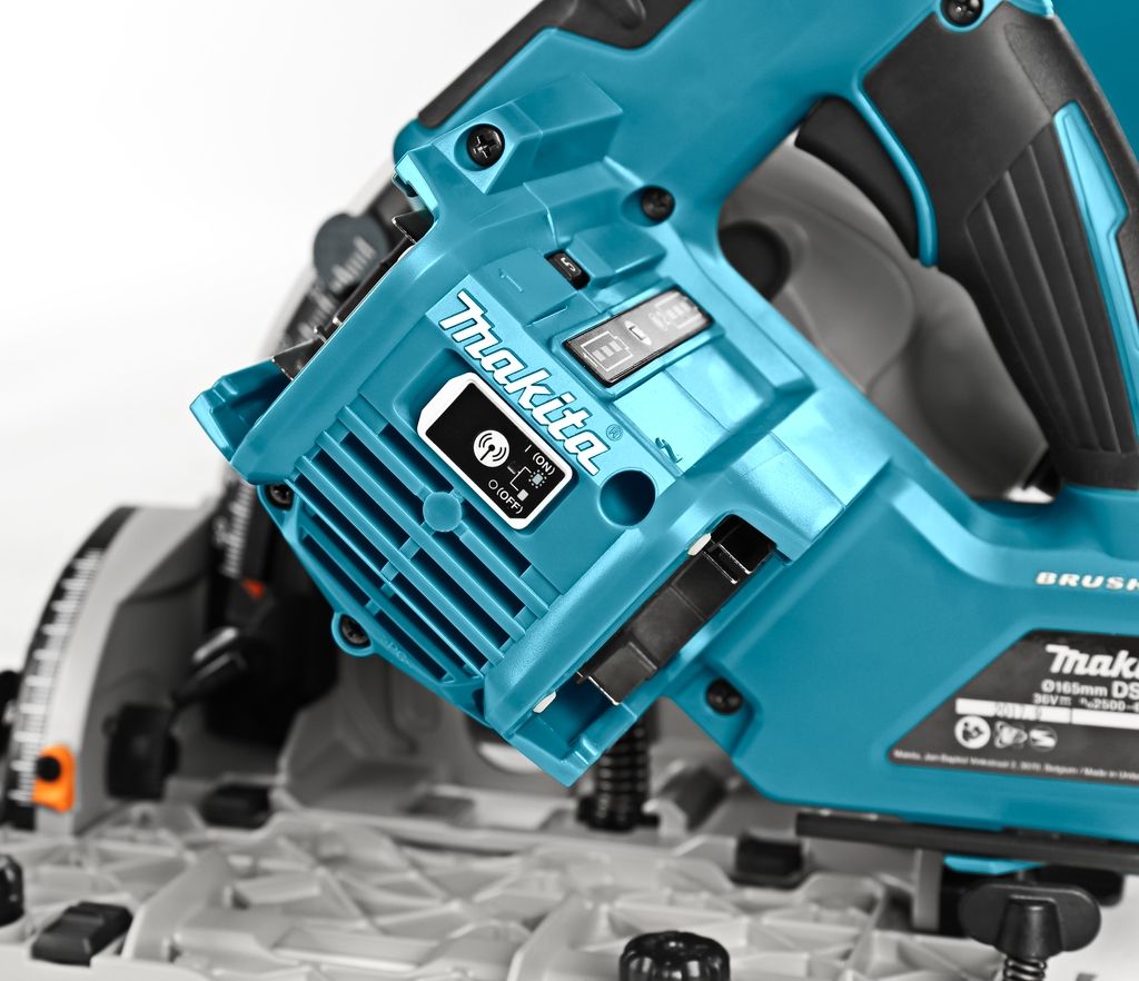 Makita DSP601ZJU2 Akku-Tauchsäge AWS 2 x 18V ohne Akkus und Ladegerät + 1500-mm-Führungsschiene + Tasche