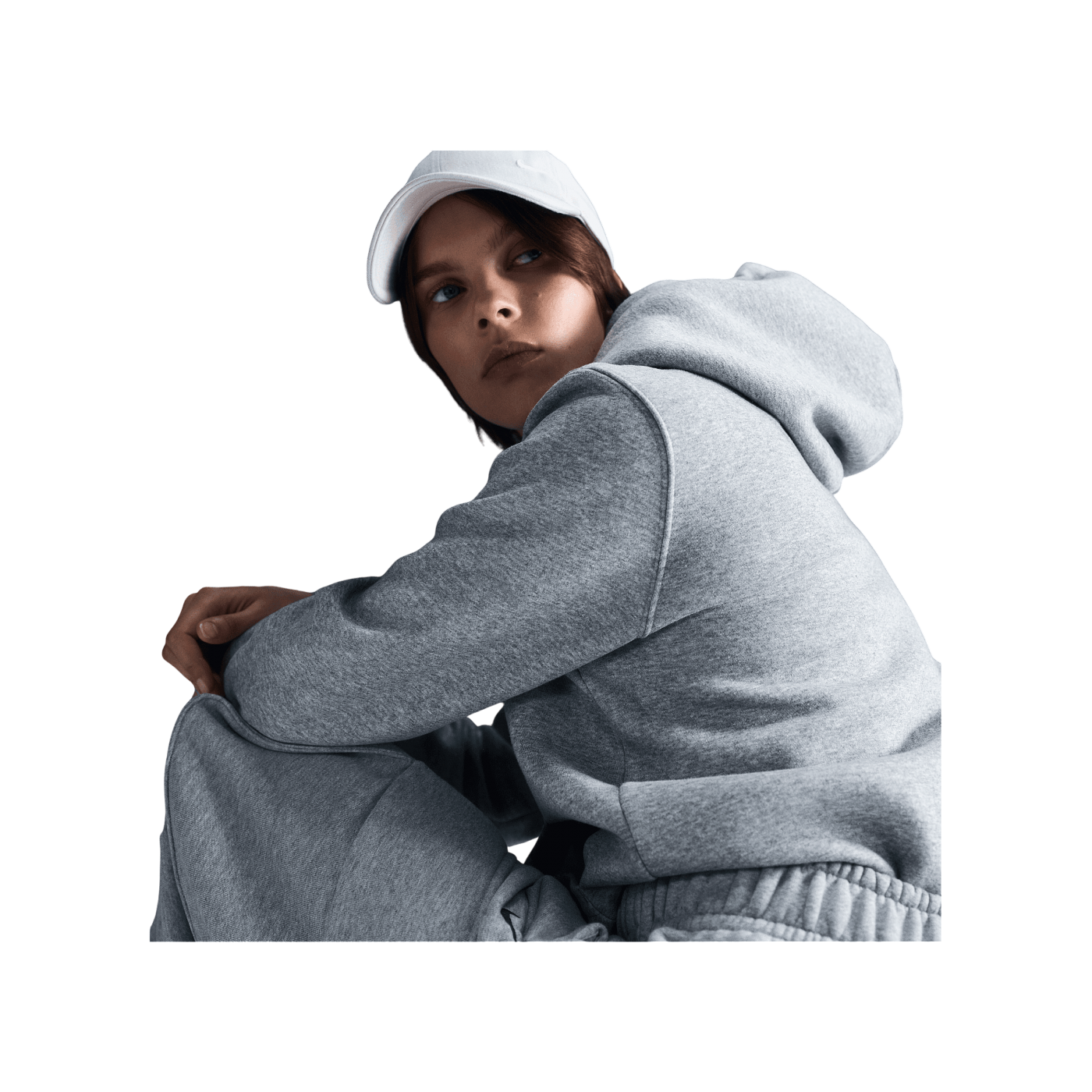Nike Phoenix Fleece Hoody Damen Grau F063