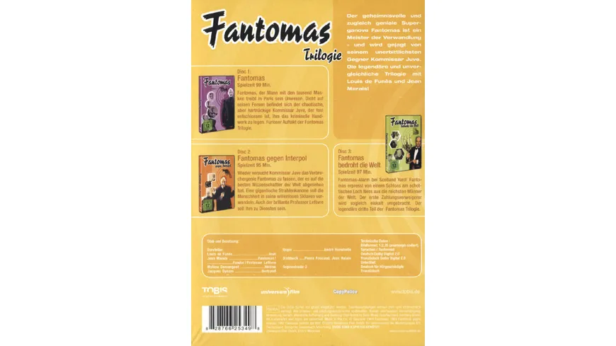 Fantomas - Trilogie Box-Set  [3 DVDs]