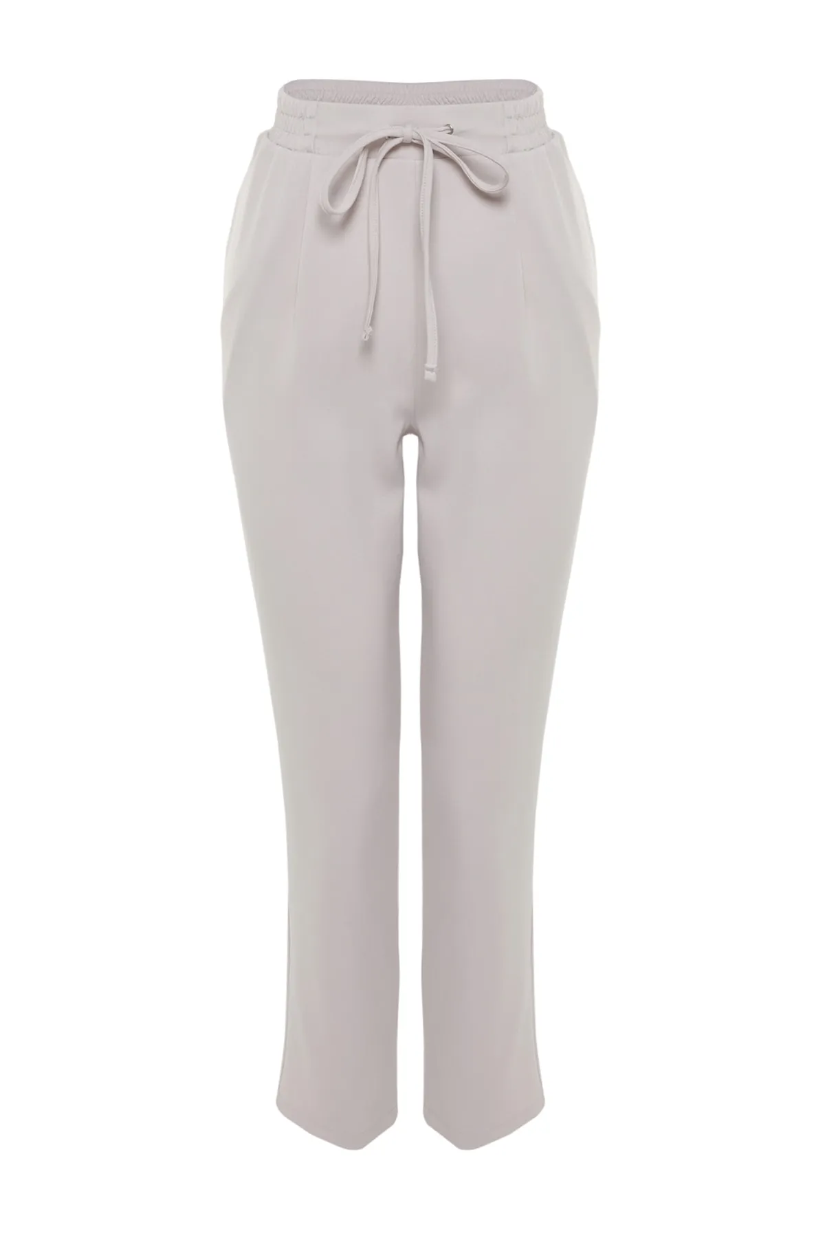 Trendyol Collection  Graue gewebte Bindehose TWOSS23PL00226