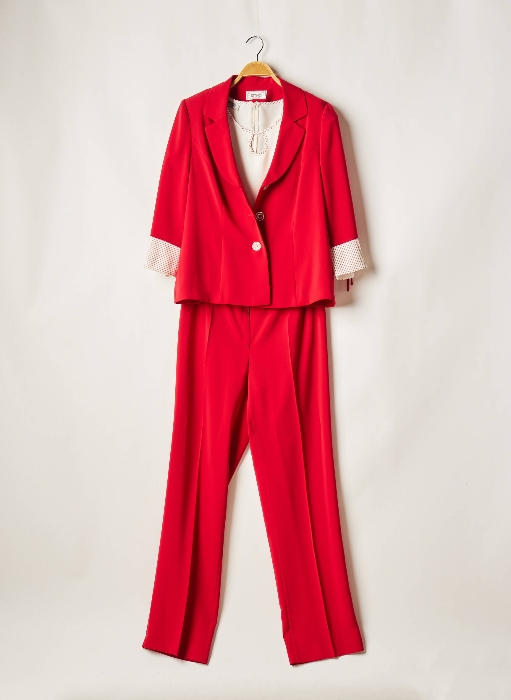 Jomhoy Pantalon Veste Femme couleur rouge