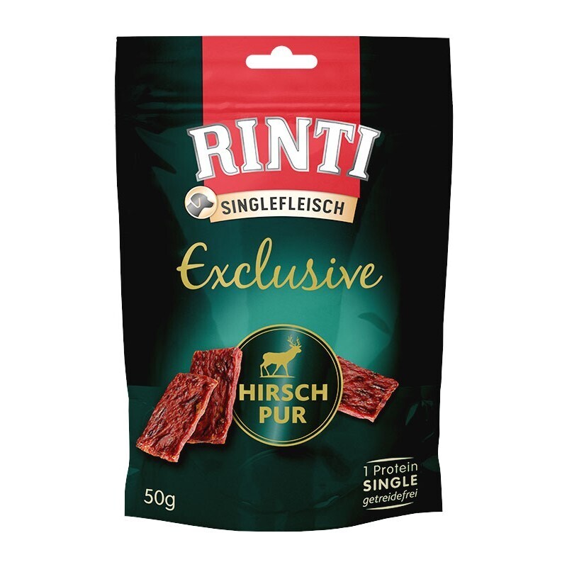 RINTI Snacks RINTI Singlefleisch Exclusive Snack Pur 2x50g Hirsch