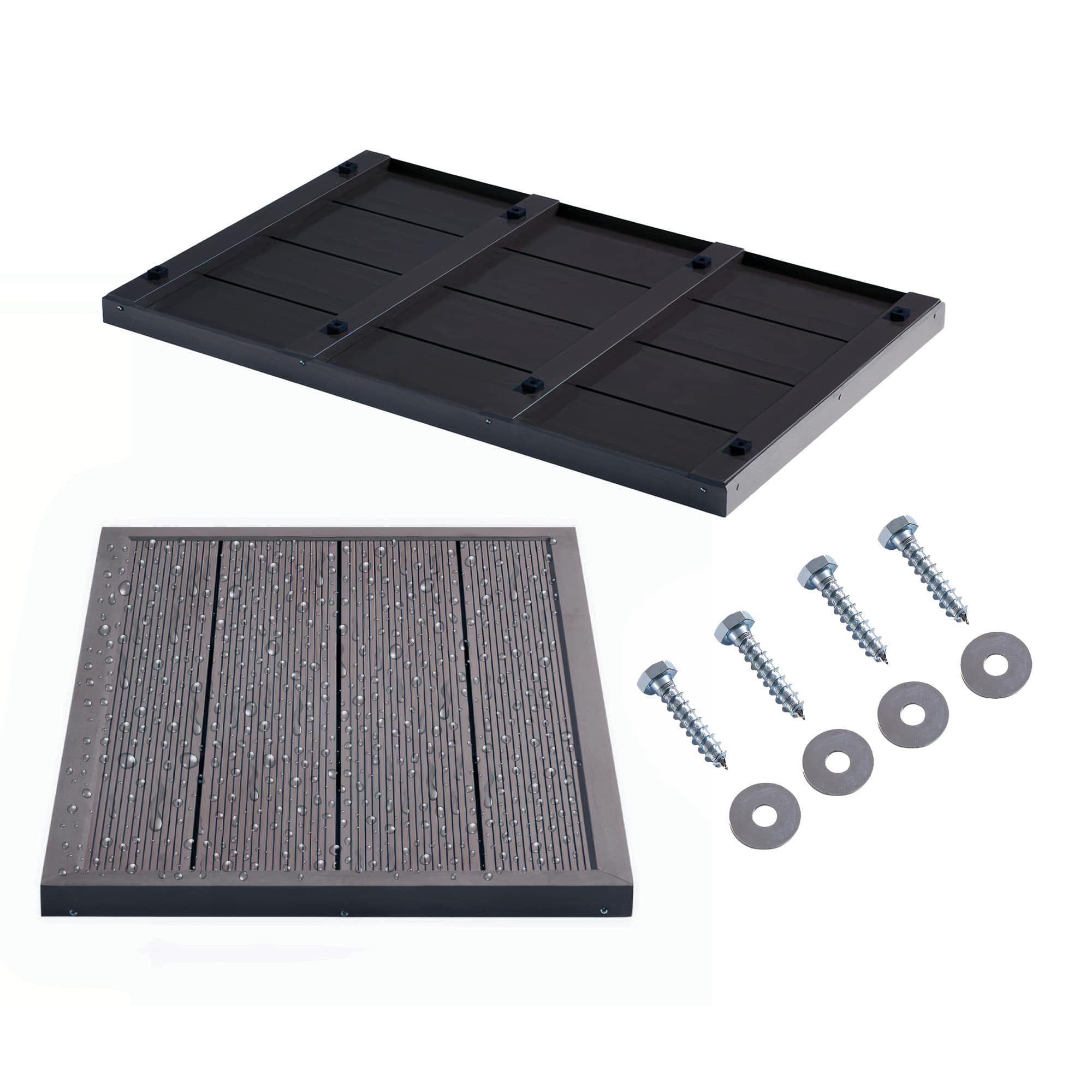 Arebos Gartendusche Bodenelement für Solardusche Pool, 101 x 63 x 5,5 cm