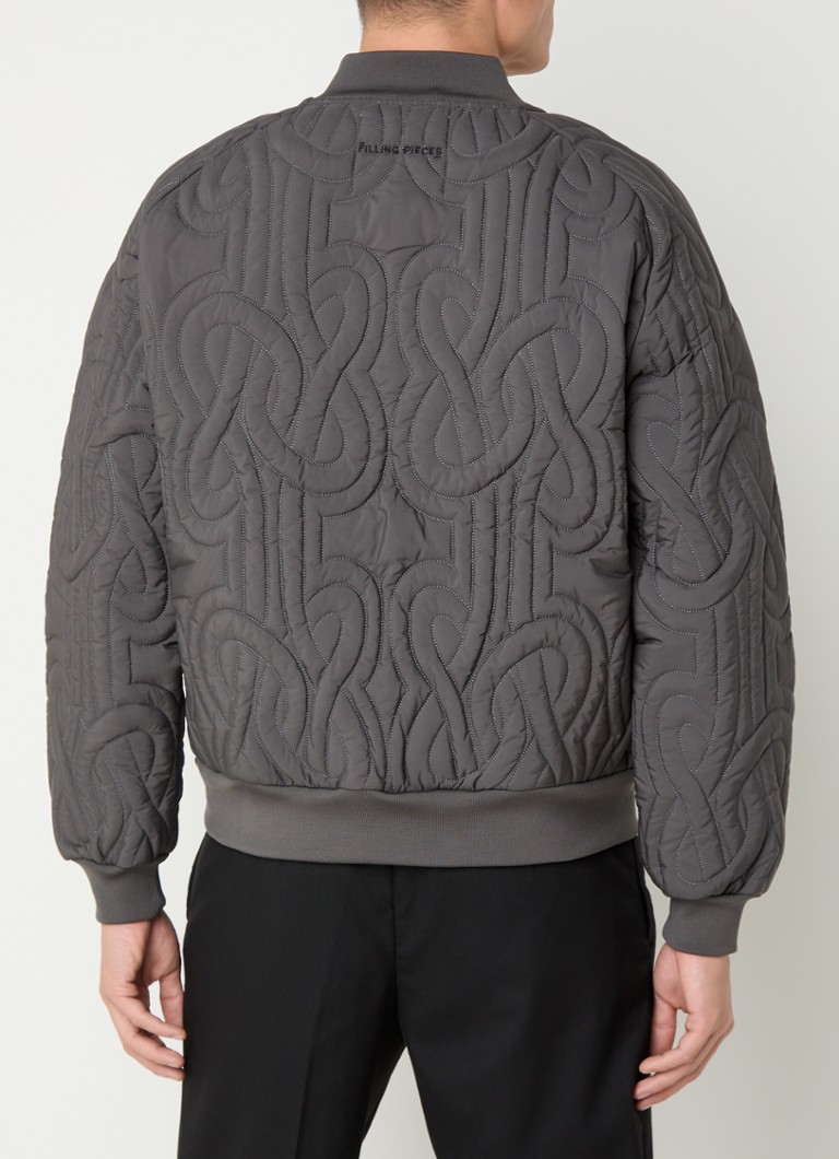 Jachetă bomber cu logo texturat Filling Pieces