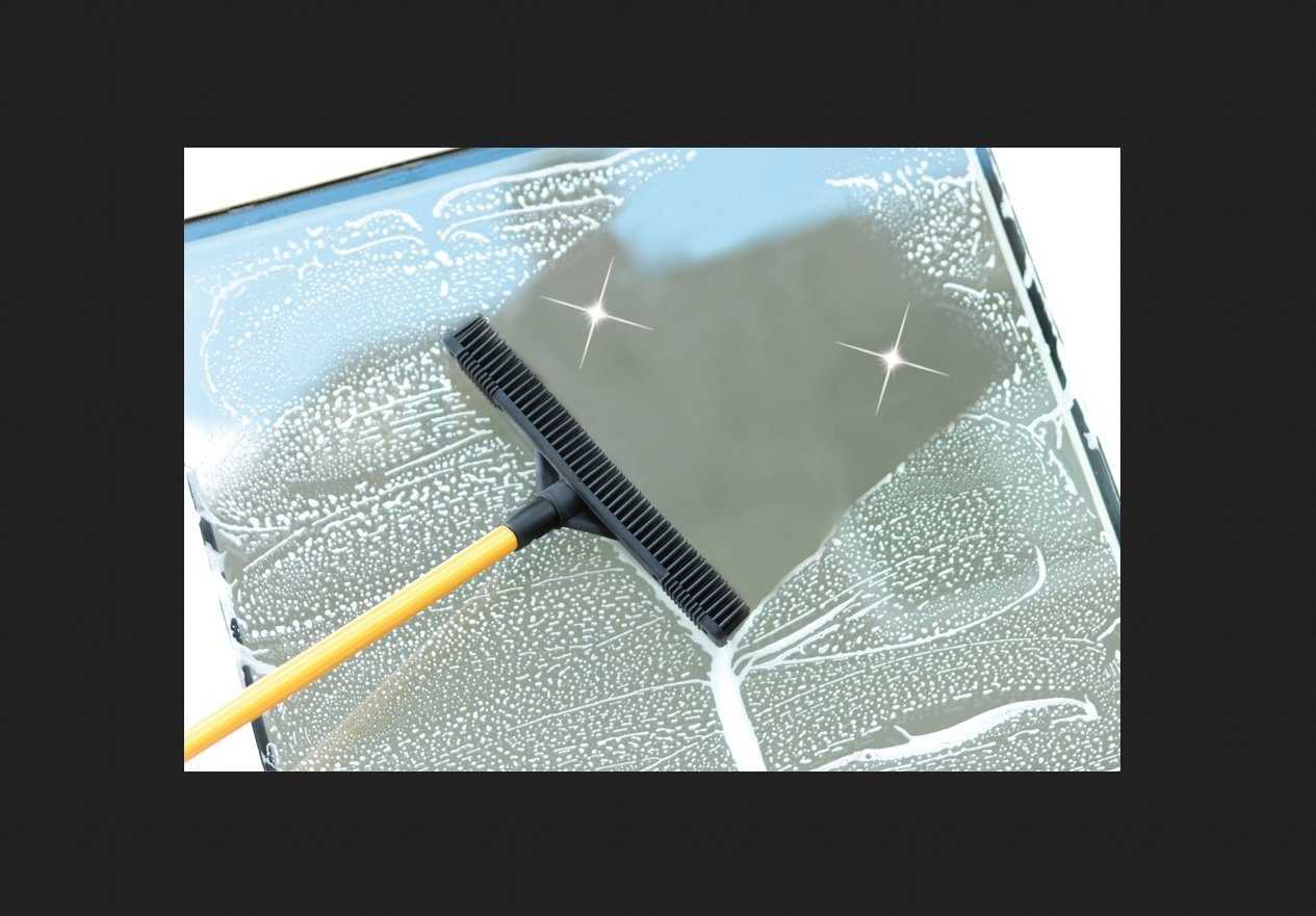 CLEANmaxx Wischmopp, Staubbesen, Wunderbesen, Friseur Besen, Haare, Tierhaare, Tier, Gummi, leichte Reinigung, für innen & außen.