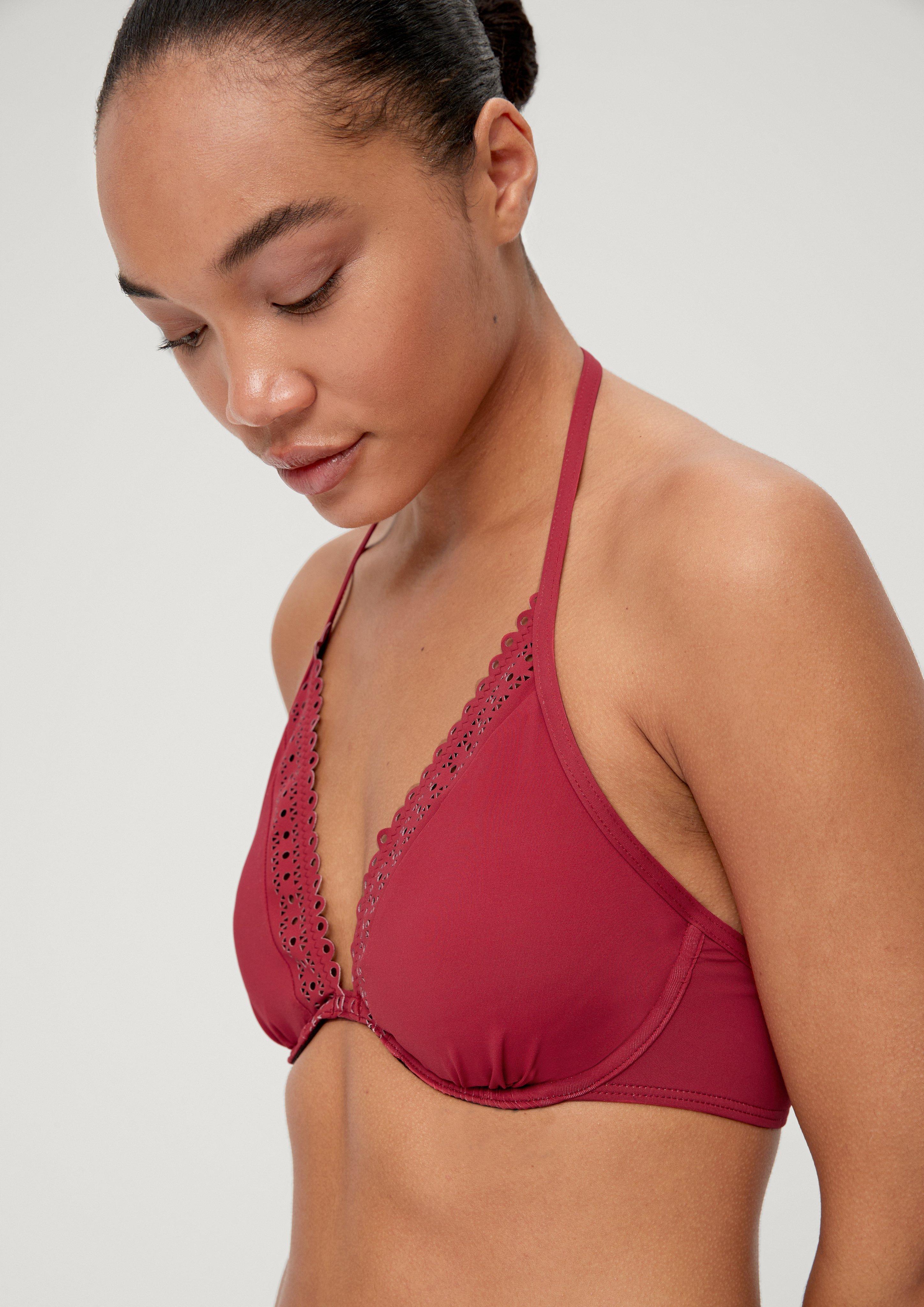 Neckholder Bikini Top mit Lochstickerei  EME-6008703-3400
