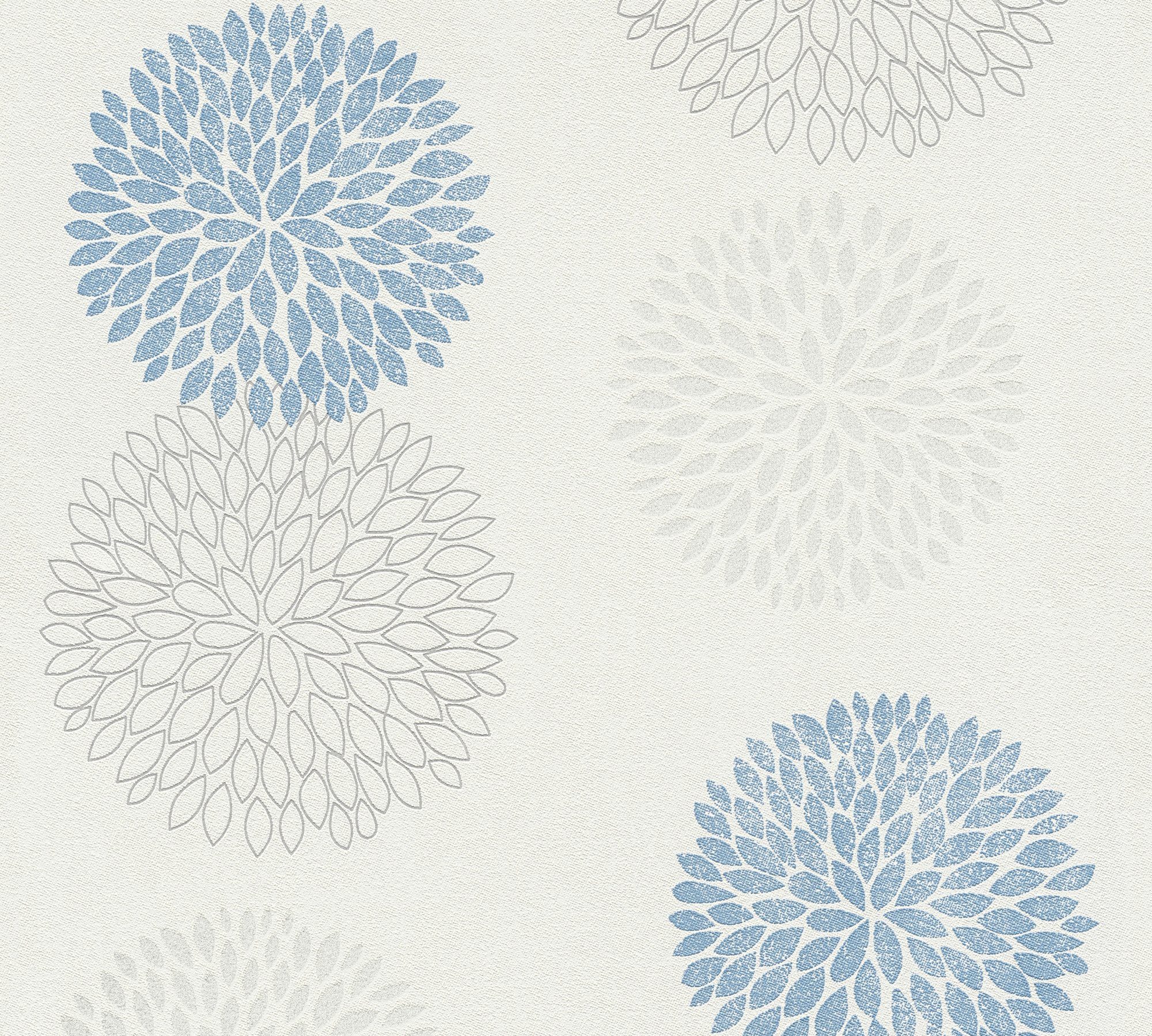 A.S. Création Vliestapete Blooming mit grafischen Blumen floral, strukturiert, floral, Tapete Blumen