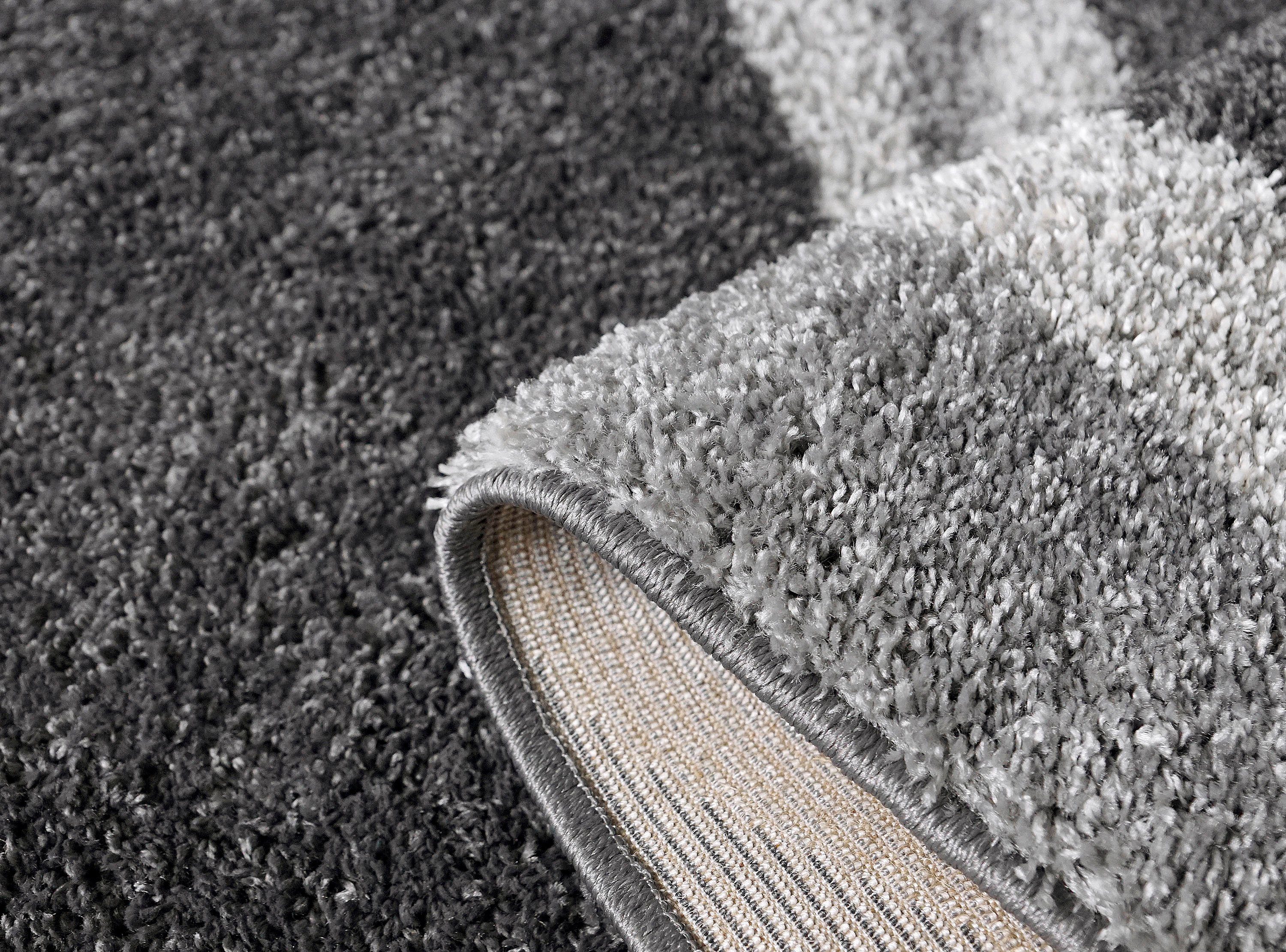 Hochflor-Teppich Fantasy, my home, oval, Höhe: 30 mm, Luxus Hochflor, Shaggy, modernes Design, weich & kuschelig, Wohnzimmer