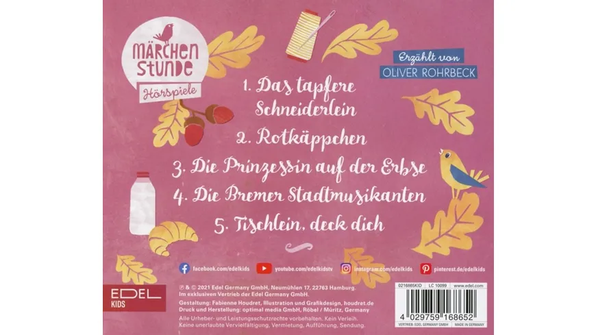 Das tapfere Schneiderlein und andere Märchen Märchenstunde