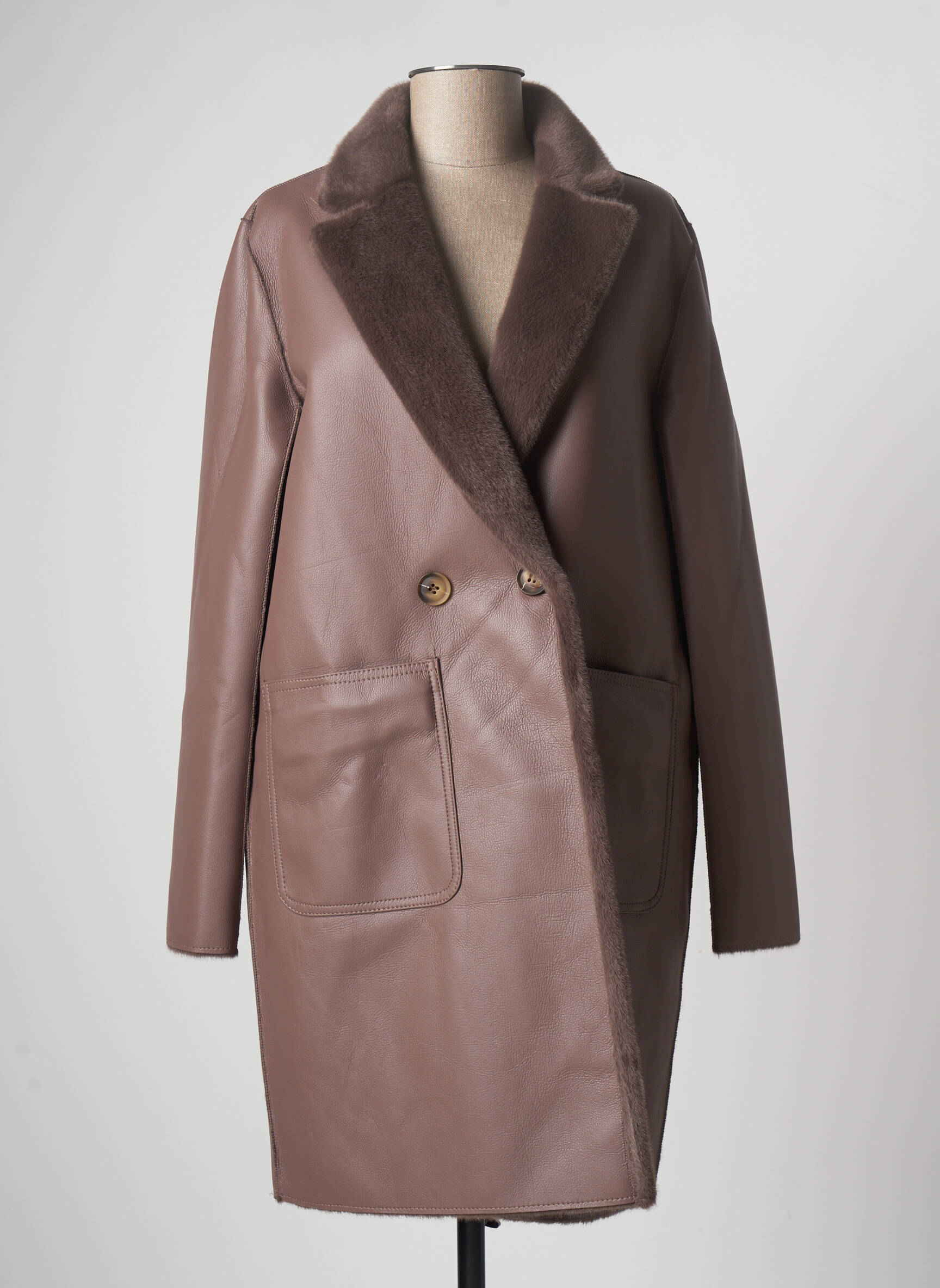 Rino Pelle Manteaux Longs Femme couleur marron