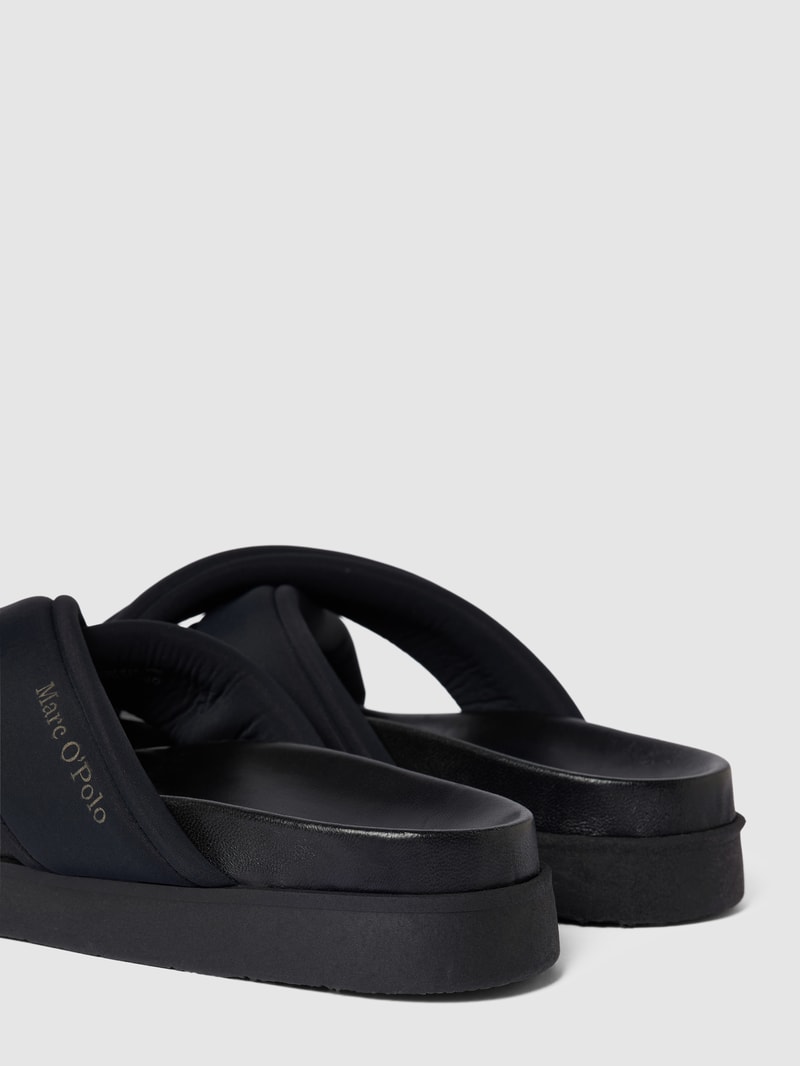 Slides mit Label-Print Modell 'Gunilla' in schwarz