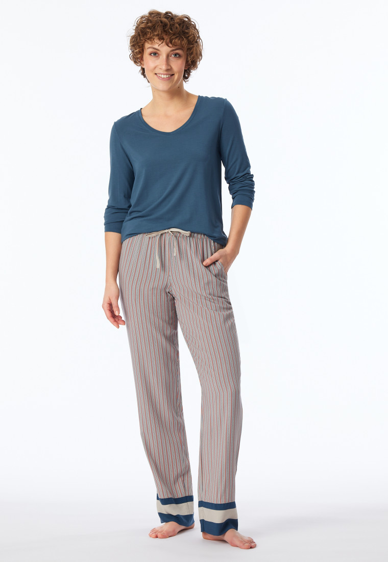 Hose lang Webware Streifen multicolor - Mix+Relax