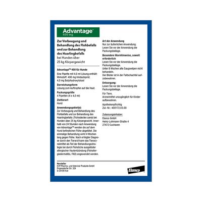 Advantage® 400 für Hunde, ab 25 kg