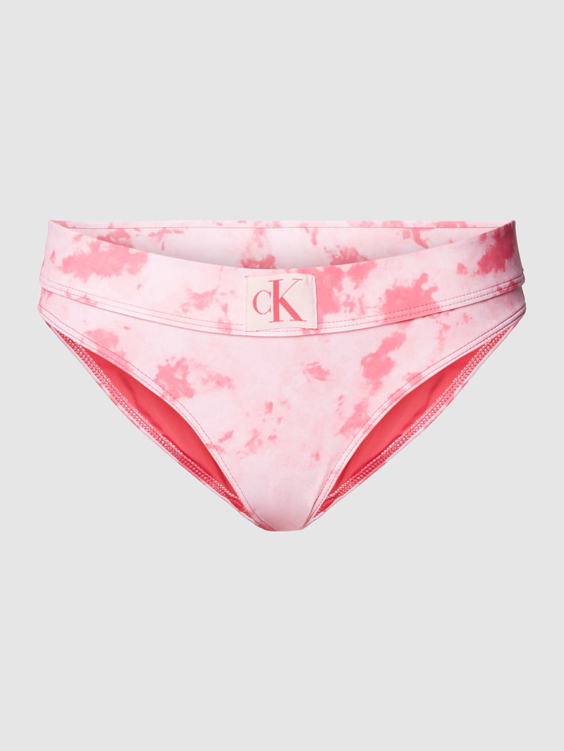Bikini-Slip mit Allover-Muster in koralle