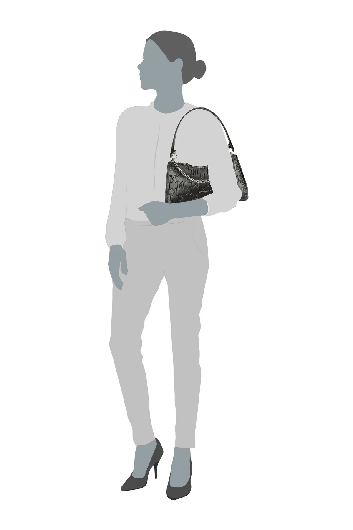 Karl Lagerfeld  Abendtasche K/Seven Element Shoulderbag Embossed