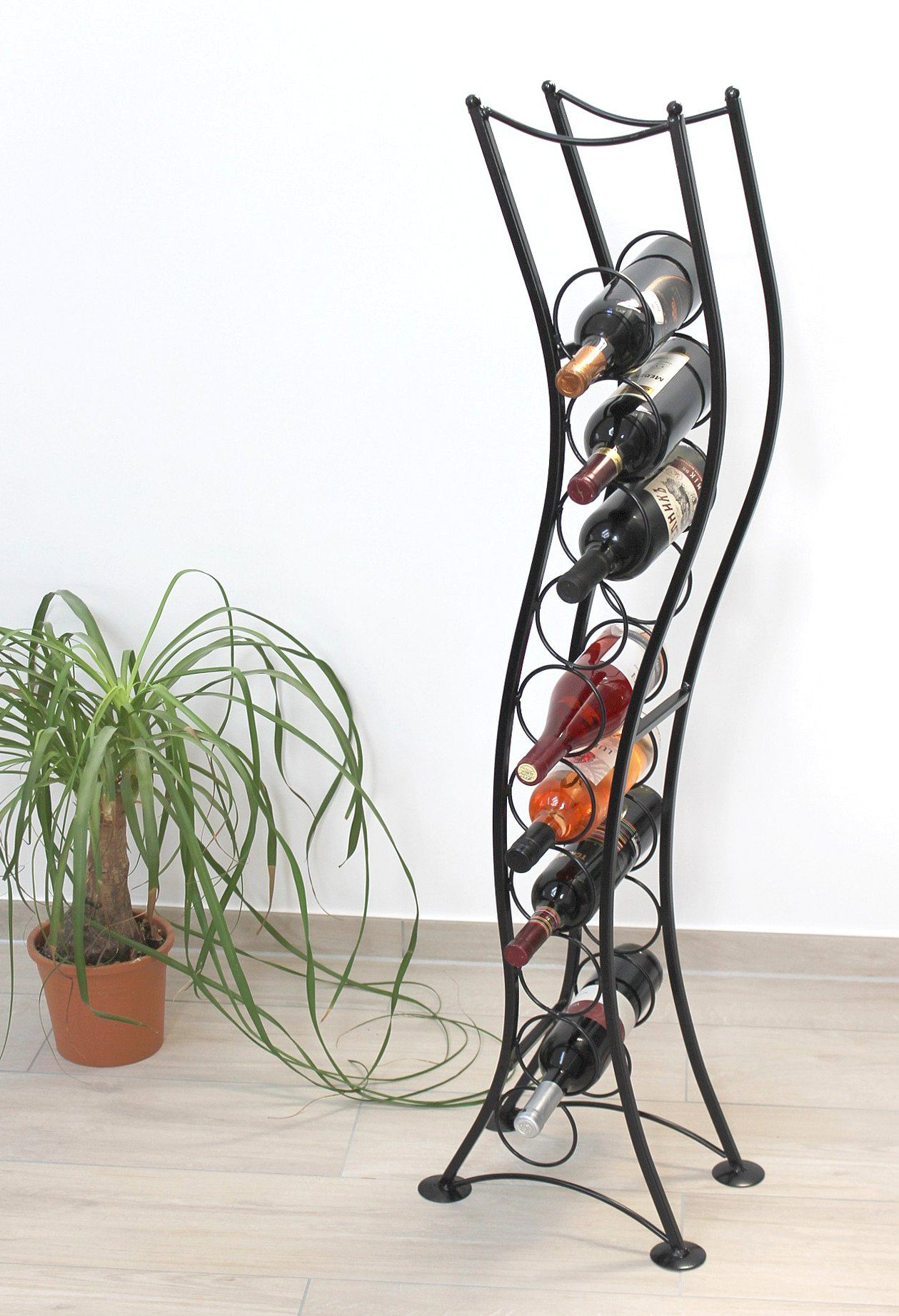 DanDiBo Weinregal Weinregal Metall Stehend ST099 Flaschenregal 120 cm Flaschenhalter Flaschenständer