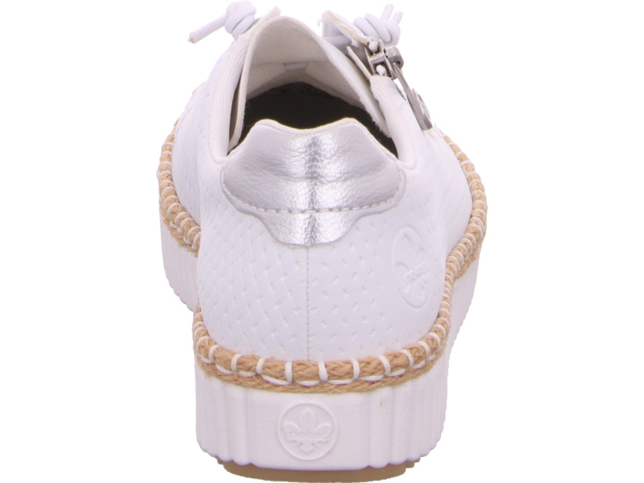 RIEKER Sportliche Slipper weiss