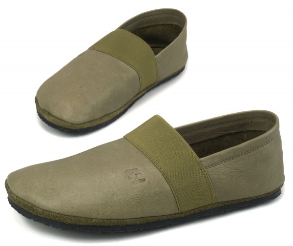 Martin Natur ~ Bio Leder Slipper Apache ~ Khaki
